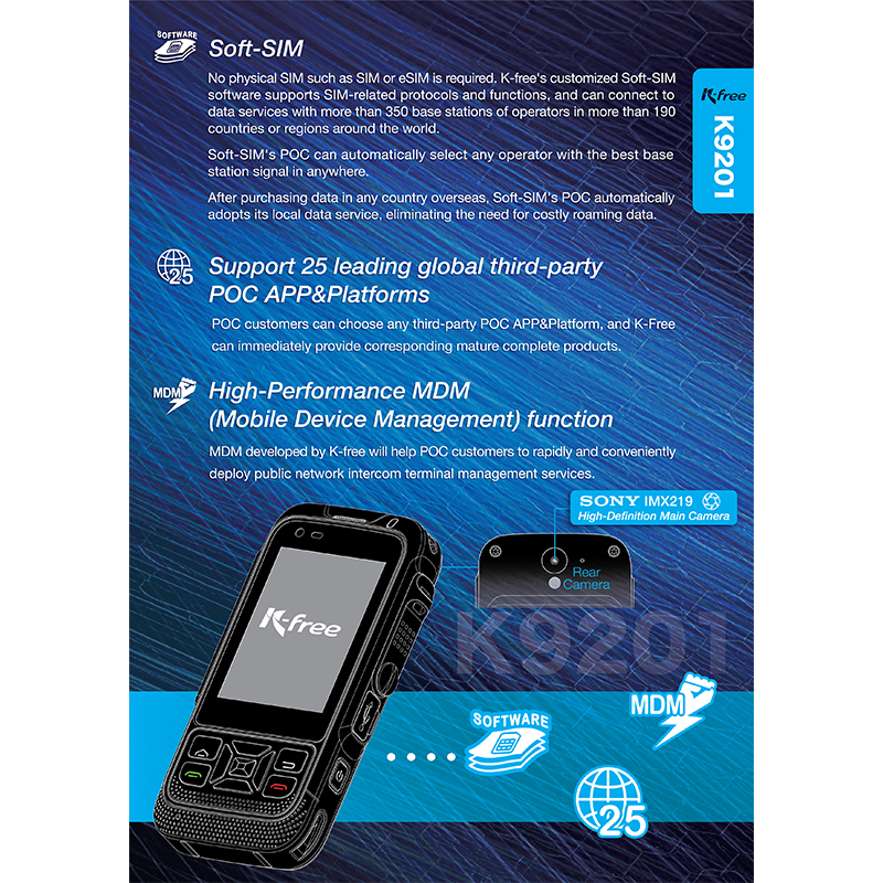 4G Public Network POC Walkie-Talkie K9201