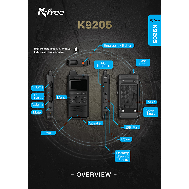 4G Public Network POC Walkie-Talkie K9205 